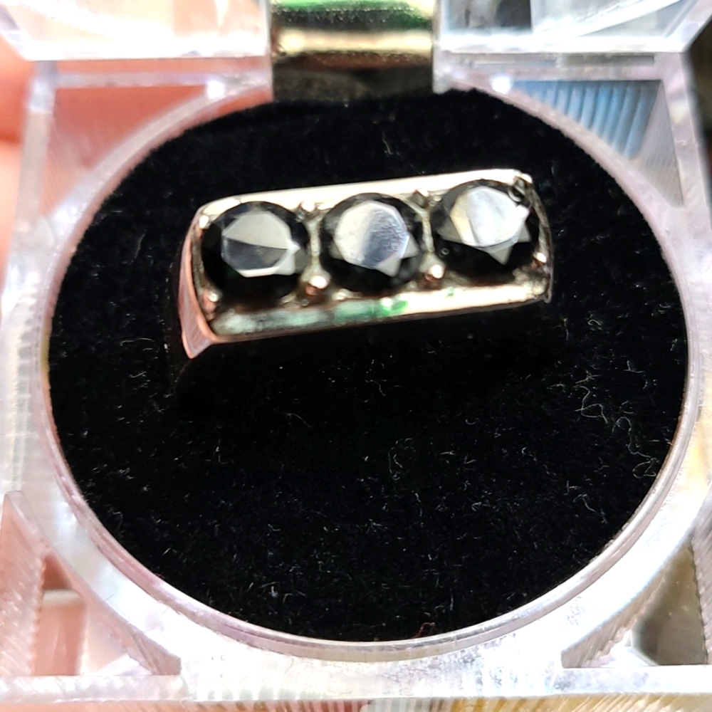 Thai Black Spinel Men's Ring Size 11